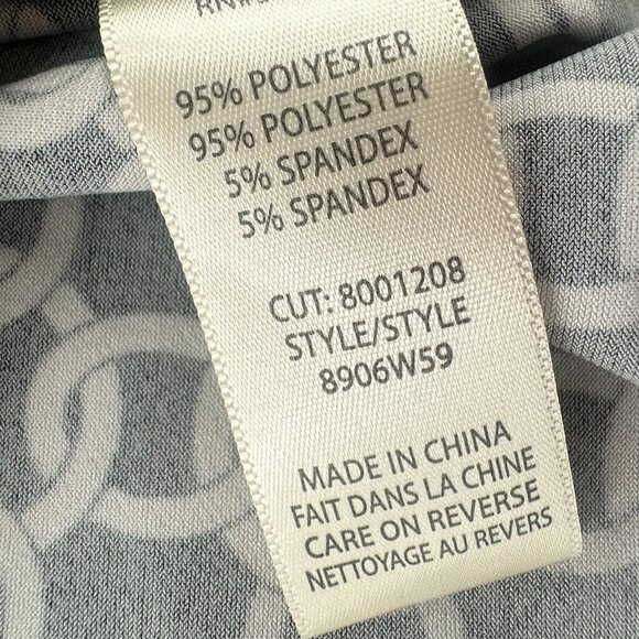 Max Studio Sleeveless A-Line Dress XS Black White V-Neckline Chain Link‎ Pattern - Picture 6 of 10